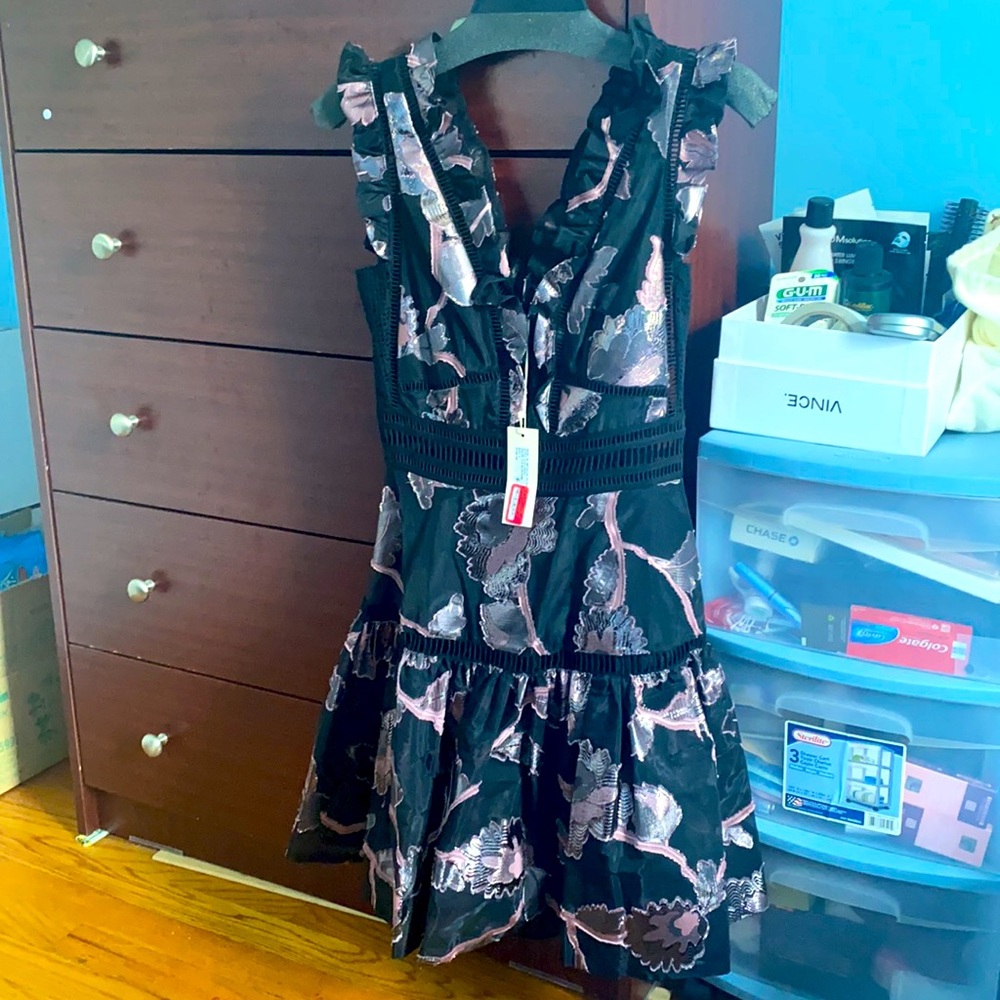 Rebecca Taylor METALLIC CAMELLIA DRESS - Picture 13 of 13